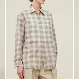 Plaid Button-Up Shirt